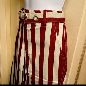 NWT  - Uniq Pin Striped Leg Highwaist Pants Size Small